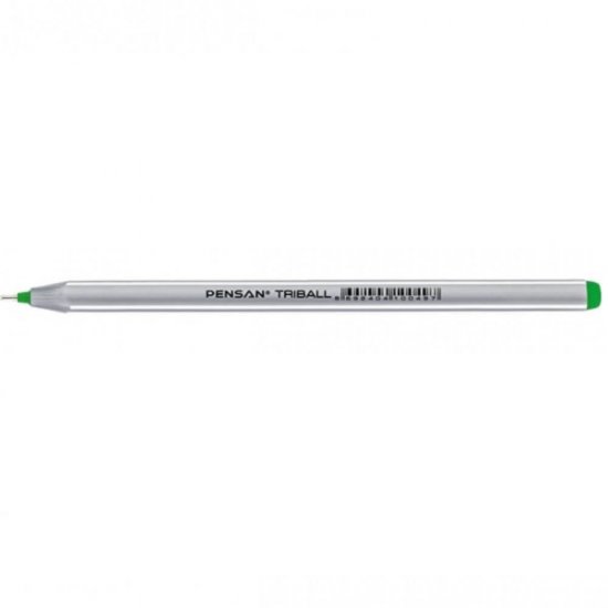 Pixuri PENSAN Triball, Varf 1 mm, 60 Buc/Set, Scriere Verde, Corp Plastic cu Capac, Pix Verde, Pixuri Verzi, Pixuri Scolare, Pixuri pentru Scoala, Pixuri Colorate, Set Pixuri Colorate, Set de Pixuri, Pix Colorat