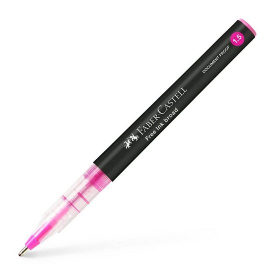 Roller Roz 1.5 mm Faber-Castell Free Ink, Roller cu Cerneala Roz, Roller Mina Roz, Roller Faber Castell, Rolere Roz, Roller 1.5 mm, Rollere 1.5 mm, Accesorii Birou Faber Castell, Accesorii Birotica Faber Castell, Produse Faber Castell