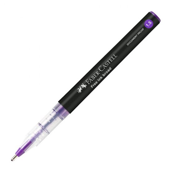 Roller Violet 1.5 mm Faber-Castell Free Ink, Roller cu Cerneala Violet, Roller Mina Violet, Roller Faber Castell, Rolere Violet, Roller 1.5 mm, Rollere 1.5 mm, Accesorii Birou Faber Castell, Accesorii Birotica Faber Castell, Produse Faber Castell