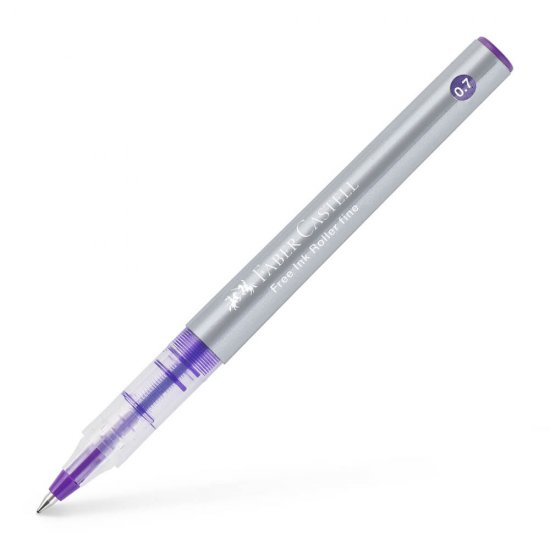 Roller Free Ink Faber-Castell, Varf 0.7 mm, Mina Violet, Roller cu Gel, Roller Gel, Roller Free Ink, Roller Faber-Castell, Rollere Faber-Castell, Roller Dessen, Rolller pentru Desen, Roller Grafica, Roller petnru Grafica