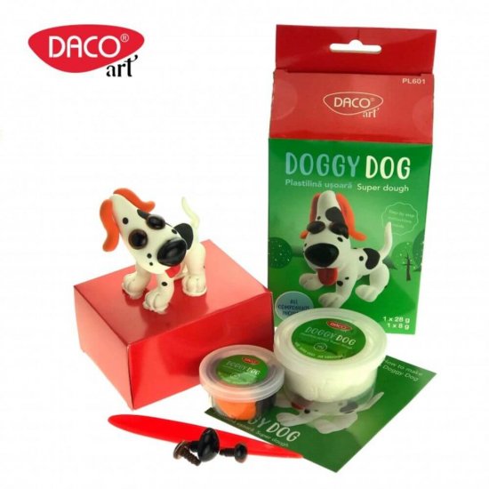 Plastilina Usoara DACO, Multicolor, 36 g, Model Doggy Dog, Plastilina Model Catel, Animale din Plastilina, Plastilina Colorata, Plastilina pentru Copii, Plastilina pentru Modelat, Plastilina Modelatoare, Plastiline pentru Gradinita, Set Plastilina