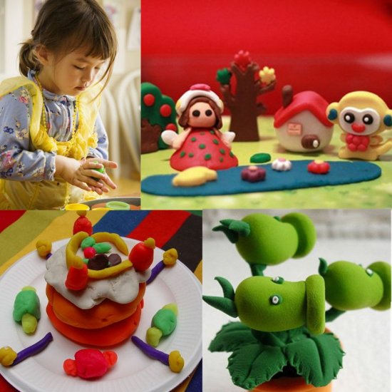 Plastilina Colorata pentru Copii, 12 Culori/Set - Materiale Modelare
