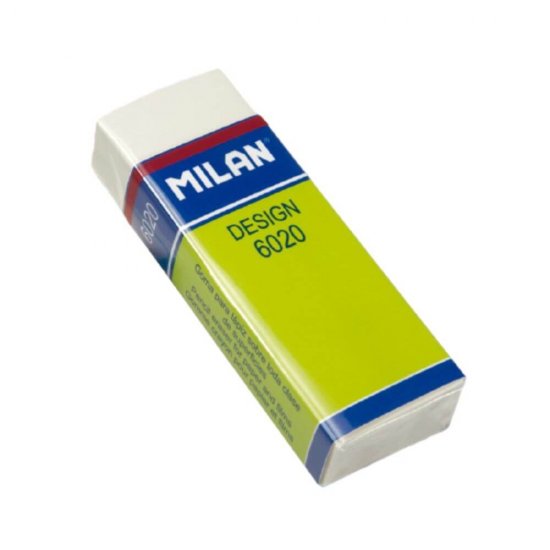 Set 20 Radiere Dreptunghiulare MILAN 6020, Cauciuc Sintetic, Ambalaj de Protectie, Culoare Alba, Radiera Alba, Radiere din Cauciuc, Radiere si Gume de Sters, Guma de Sters Creion, Set Radiere, Gume de Sters, Radiere MILAN, Rechizite Scolare