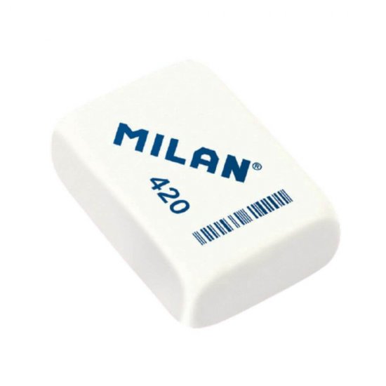Set 20 Radiere Dreptunghiulare MILAN 420, Cauciuc Sintetic, 2 Culori, Radiera Alba, Radiere din Cauciuc, Accesorii Birou, Radiere si Gume de Sters, Guma de Sters Creion, Set Radiere, Guma de Sters, Gume de Sters, Radiere MILAN, Rechizite Scolare