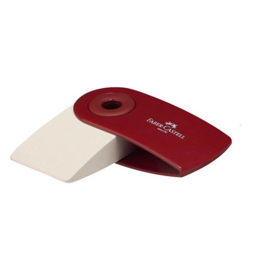 Radiera pentru Creion Faber – Castell Sleeve, Rosu,  Accesorii Scoala, Rechizite Scolare, Rechizite Scolare Faber – Castell, Radiera Ieftina,  Radiera pentru Creion Scoala, Radiera Colorata, Guma de Sters pentru Creion, Guma de Sters Faber Castell