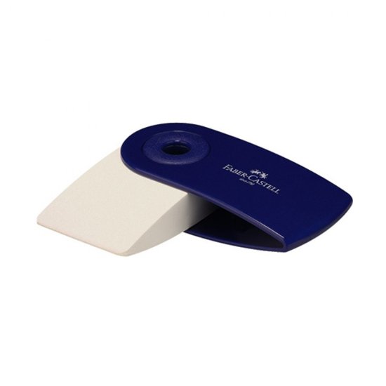 Radiera pentru Creion Faber – Castell Sleeve, Albastru,  Accesorii Scoala, Rechizite Scolare, Rechizite Scolare Faber – Castell, Radiera Ieftina,  Radiera pentru Creion Scoala, Radiera Colorata, Guma de Sters pentru Creion, Guma de Sters Faber Castell