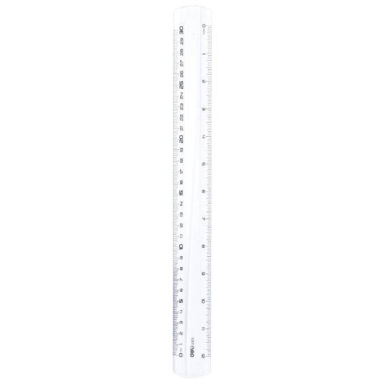 Rigla Transparenta Deli, 30 Cm, Plastic, Incolora, Rigla Din Plastic, Rigle Din Plastic, Liniar Din Plastic, Liniar Plastic, Rigle Plastic, Rigle Matematica, Rigla 30 Cm, Liniar 30 Cm, Liniar Matematica, Liniar Scoala, Rigla Scoala, Rigla Transparenta