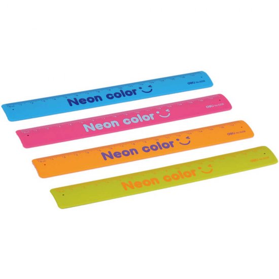 Rigla Flexbila din Silicon Deli Neon Color, Dimensiune 18 cm, Portocaliu, Rigla, Rigla Flexibila, Rigla din Silicon, Rigla Deli, Rigla din Silicon Deli, Rigla Silicon Deli, Rigla 18 cm, Rigla din Silicon 18 cm, Rigla Gradata