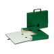 Servieta din Carton Laminat A4 OFFICE Products, Capacitate 390 Coli, 319x240x50 mm, Culoare Verde, Serviete din Carton pentru Documente, Servieta  de Carton Documente, Servieta din Carton cu Maner Plastic si Clips Inchidere