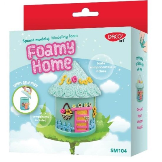 Spuma Modelaj DACO Foamy Home, Spuma Modelaj, Spuma Modelaj DACO, Spuma DACO, Spuma Modelaj Copii, Spuma Modelaj pentru Copii, Spuma de Modelat, Spuma Modelatoare, Spuma de Modelat DACO