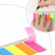 Stick Index Plastic Color EVOffice cu Rigla, Forma Steag si Sageata, Dimensiune 44x12.7 mm, 8 Culori Neon x 25 File