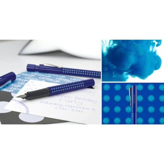 Stilou Faber-Castell Grip 2010, Penita Inox M, Bleu, Stilou Faber Castell Grip 2010 Bleu, Stilou Penita M, Stilou Albastru Faber Castell, Stilouri Faber Castell Grip 2010, Instrumente de Scris Faber Castell, Stilou Alimentare Patron Mic Standard