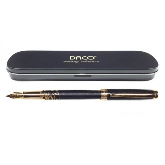 Stilou DACO Metalic, Model Decebal, Penita Iridium M, Negru, Cerneala Standard, Stilouri cu Penita Iridium,  Stilouri Office, Stilouri Elegante, Stilouri cu Cerneala Standard, Rechizite, Accesorii pentru Scris, Instrumente de Scris