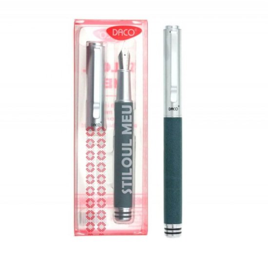 Stilou DACO Metalic, Penita Iridium, Cerneala Standard, Culoare Albastru Inchis, Ambalare Cutie, Stilouri cu Penita Iridium, Stilouri Office, Stilouri Elegante, Stilouri cu Cerneala Standard, Rechizite, Accesorii pentru Scris, Instrumente de Scris