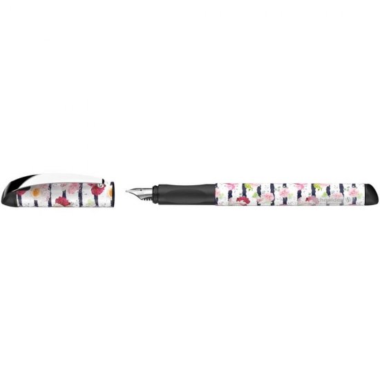 Stilou Plastic SCHNEIDER GLAM, Penita Iridium Tip M, Model Floral, Stilouri cu Penita M, Stilouri SCHNEIDER, Stilouri Scoala, Stilouri cu Penita Iridium M, Stilouri SCHNEIDER cu Rezerve, Accesorii pentru Scris, Instrumente de Scris