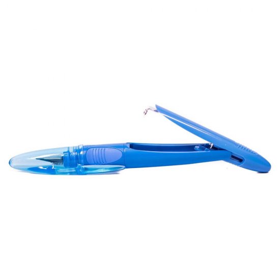 Stilou BIC Easy Clic Standard, Penita Iridium, Corp Albastru, Stilou BIC, Stilouri BIC cu Rezerva Standard, Stilouri BIC cu Rezerva, Stilou Argintiu, Stilouri pentru Elevi, Stilouri cu Cerneala