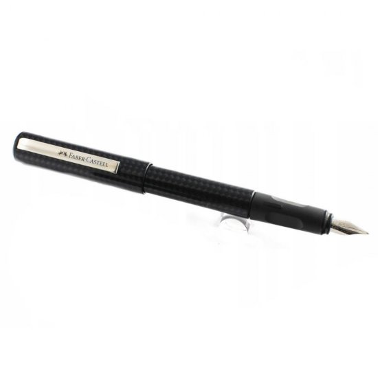 Stilou Scolar Faber-Castell, Negru, Penita Otel, Grip Cauciucat, 6 Patroane de Cerneala Incluse, Stilou Elevi, Stilouri Elevi, Stilou Scoala, Stilouri Scoala, Stilouri Scolare, Stilouri de Scris, Stilouri cu Patroane, Stilouri cu Mina, Stilou cu Mina