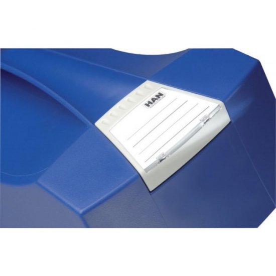 Suport Dosare Suspendabile, Polistiren, 390x150x260 mm, Capac si Maner, Capacitate 20 Dosare, Albastru, Suport din Plastic pentru Documente, Organizator Dosare Suspendabile