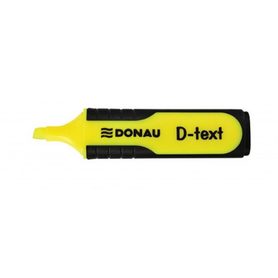 Set 4 Textmarkere DONAU D-text, Varf Tesit si Scriere de 1-5 mm, Corp cu Grip, Multicolor Fluorescent, Textmarker Birou, Evidentiator, Instrumente de Scris