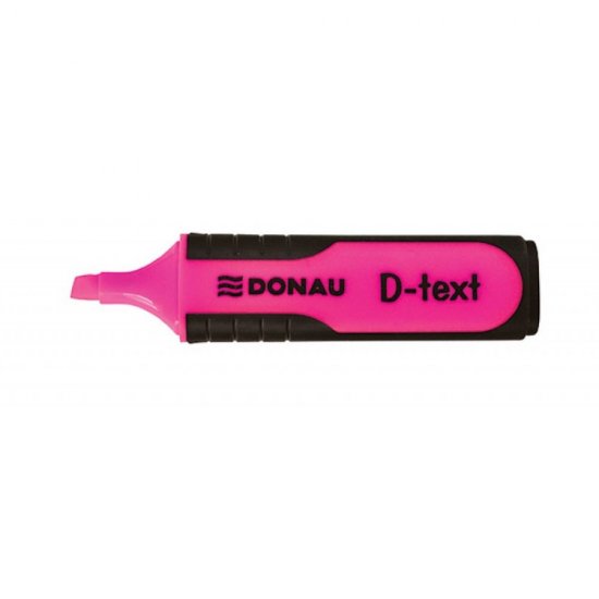 Set 4 Textmarkere DONAU D-text, Varf Tesit si Scriere de 1-5 mm, Corp cu Grip, Multicolor Fluorescent, Textmarker Birou, Evidentiator, Instrumente de Scris