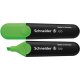 Set 10 Textmarkere Schneider Job, Varf Tesit si Scriere de 1-5 mm, Cerneala pe Baza de Apa, Culoare Verde Fluorescent, Evidentiator, Accesorii Birou, Instrumente de Scris