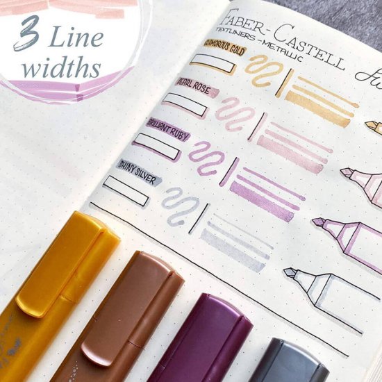 Textmarker Faber – Castell 1546, Rubiniu Metalizat, Rechizite Scolare, Textmarker Pigmentat, Accesorii pentru Birou, Marker Metalizat Rubiniu, Textmarker Rubiniu