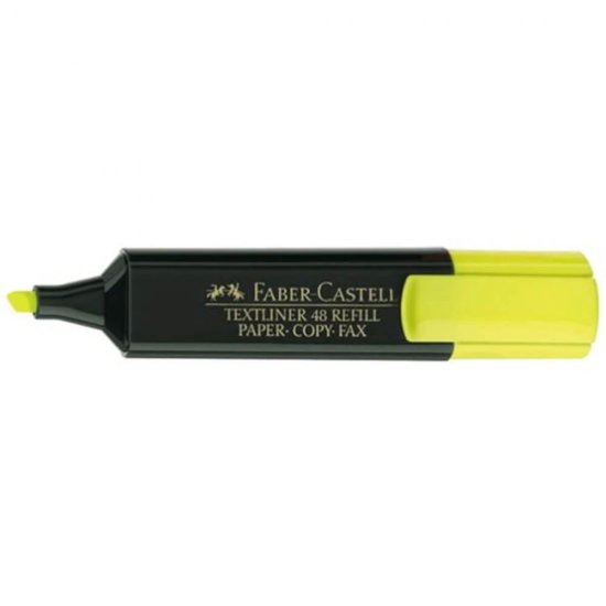 Textmarker 1548 Faber-Castell, Galben, Evidentiator Faber-Castell, Evidentiator 1548, Evidentiatoare Faber-Castell, Markere Faber-Castell, Markere Permanente, Markere Faber-Castell Permanente, Marker de Scris, Textmarkere Faber-Castell, Highlighter