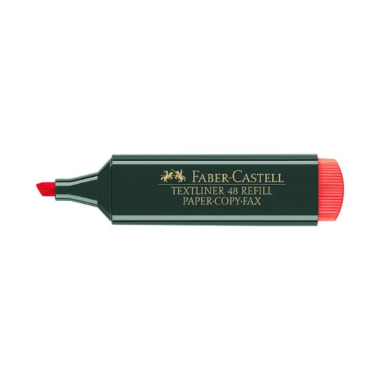 Textmarker 1548 Faber-Castell, Rosu, Evidentiator Faber-Castell, Evidentiator 1548, Evidentiatoare Faber-Castell, Markere Faber-Castell, Markere Permanente, Markere Faber-Castell Permanente, Marker de Scris, Textmarkere Faber-Castell, Highlighter
