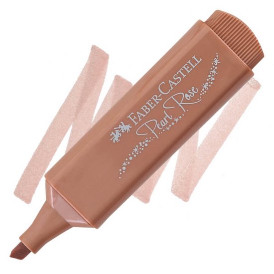 Textmarker Faber – Castell 1546, Roz Metalizat, Rechizite Scolare, Textmarker Pigmentat, Accesorii pentru Birou, Marker Metalizat Roz, Textmarker Roz