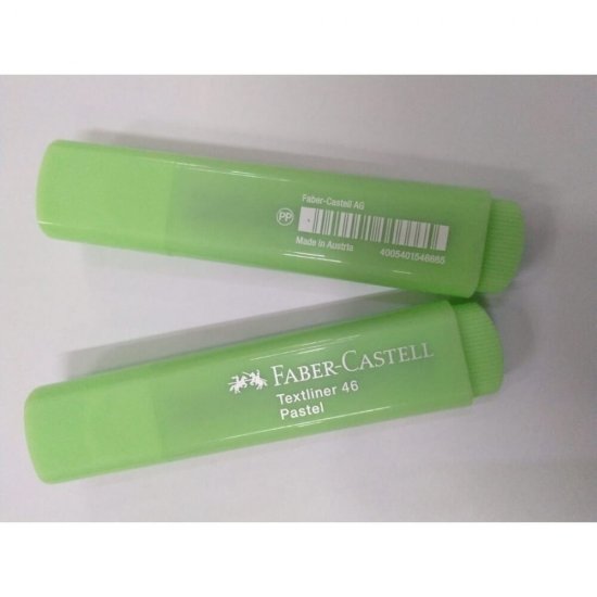 Textmarker Faber – Castell 1546, Verde Pastel, Rechizite Scolare, Textmarker Pigmentat, Accesorii pentru Birou, Marker Pastel Scoala, Textmarker Verde