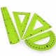 Set 4 Piese de Geometrie Deli, Verde, Trusa Geometrie, Trusa Geometrie din Plastic, Trusa Geometrie Deli, Set Geometrie, Set Geometrie Deli, Set Geometrie din Plastic, Trusa Geometrie de Calitate 