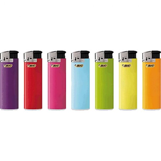 Set 50 Brichete Electronice Diverse Culori, 2.7x1.3x8 cm, BIC, Brichete Reincarcabile, Set Brichete, Brichete de Buzunar, Brichete de Aprins Focul, Brichete de Aprins Lumanari, Brichete de Aragaz