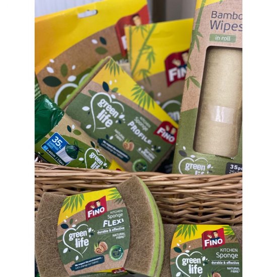 Lavete Rola Bambus Green Life, 35 Buc/Set, 25x27 cm, Lavete Bucatarie, Lavete Baie, Fino Green Life, Lavete Ecologice, Lavete Green Life, Lavete Rola Bambus