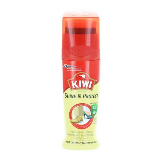 Crema Lichida KIWI Pentru Curatarea Incaltamintei Shine & Protect, Incolora, 75 ml, Crema Lichida Pentru Incaltaminte, Crema Ghete, Crema pentru Bocanci, Crema Lichida Pantofi, Crema Lichida Pantofi Incolora, Crema Incolora Pentru Pantofi