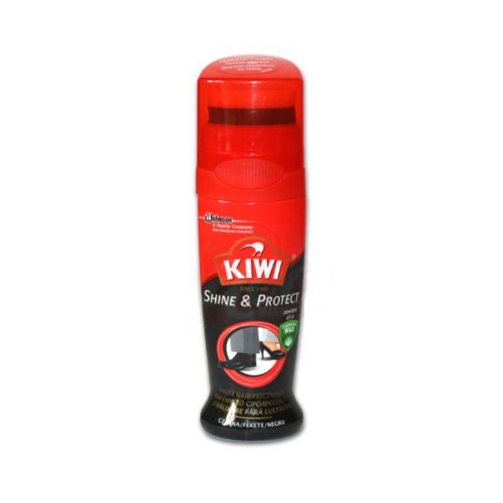 Crema Lichida KIWI Pentru Curatarea Incaltamintei Shine & Protect, Culoare Neagra, 75 ml, Crema Lichida Pentru Incaltaminte, Crema Lichida Pantofi, Crema Ghete, Crema pentru Bocanci, Crema Lichida Pantofi Negri, Crema Neagra Pentru Pantofi