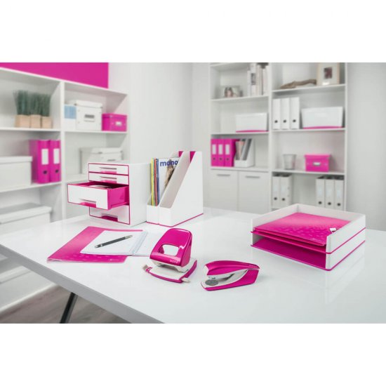Cutie Depozitare Mare din Carton Solid Laminat Leitz Click and Store, 369x200x482, Roz, Cutie Carton Colorata, Cutie Depozitare Colorata, Cutie Mare pentru Obiecte, Cutie Mare Roz, Cutie Rezistenta