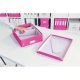 Cutie Organizer Medie din Carton Solid Laminat Leitz Click and Store, 280x100x370mm, Roz, Cutie Carton Colorata, Cutie Depozitare Roz, Cutie Mica pentru Obiecte, Cutie Mica Simpla, Cutie Rezistenta