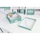 Cutie Organizer Medie din Carton Solid Laminat Leitz Click and Store, 280x100x370mm, Turcoaz, Cutie Carton Colorata, Cutie Depozitare Turcoaz, Cutie Mica pentru Obiecte, Cutie Mica Simpla, Cutie Rezistenta