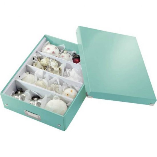 Cutie Depozitare Mare din Carton Solid Laminat Leitz Click and Store, 369x200x482, Turcoaz, Cutie Carton Colorata, Cutie Depozitare Colorata, Cutie Mare pentru Obiecte, Cutie Mare Turcoaz, Cutie Rezistenta