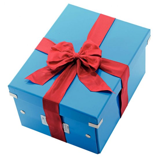 Cutie Depozitare Mare din Carton Solid Laminat Leitz Click and Store, 369x200x482, Albastru, Cutie Carton Colorata, Cutie Depozitare Colorata, Cutie Mare pentru Obiecte, Cutie Mare Albastra, Cutie Rezistenta