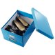 Cutie Depozitare Mare din Carton Solid Laminat Leitz Click and Store, 369x200x482, Albastru, Cutie Carton Colorata, Cutie Depozitare Colorata, Cutie Mare pentru Obiecte, Cutie Mare Albastra, Cutie Rezistenta