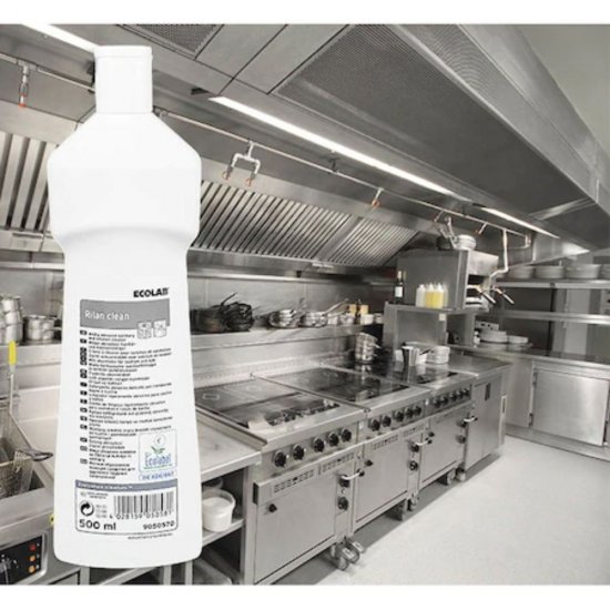 Solutie Abraziva ECOLAB Rilan Clean, 500 ml, Curata Depunerile Grele de Murdarie, Pasta Abraziva Suprafete, Solutie Depuneri de Piatra, Solutie Depuneri de Murdarie, Degresant Bucatarie, Solutie de Curatat Bucataria, Detergenti si Solutii Suprafete