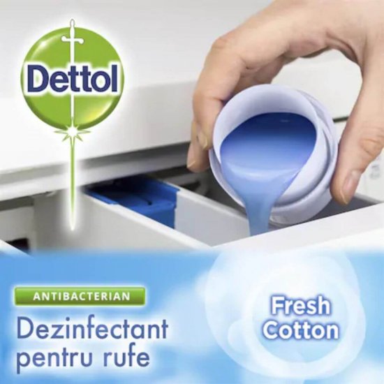 Dezinfectant pentru Haine DETTOL, 1.5 L, Fresh Cotton, Curatarea si Dezinfectarea Rufelor, Dezinfectant Haine, Dezifectant Haine Dettol, Solutie haine, Ingrijire haine, Detergent Haine
