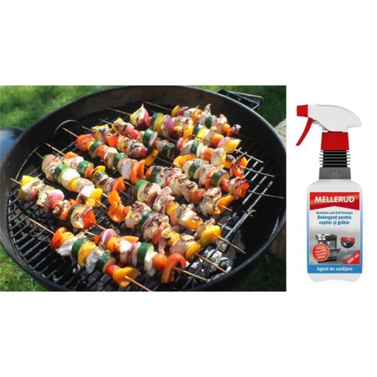 Solutie Curatare Gratar Mellerud, 500 ml, cu Pulverizator, Solutie pentru Curatarea Gratarului, Solutii pentru Curatarea Gratarelor, Solutie Curatat Aragaz, Solutii Curatare Aragaze, Solutie Curatare Sticla Semineu, Solutie Curatat Sticla Ignifuga
