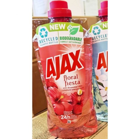 Solutie Suprafete Ajax Floral Fiesta Hibiscus, 1 L, Solutie Curatat Suprafete, Solutie de Curatat Ajax, Lichid Curatat Suprafete, Detergent Lichid Suprafete, Detergent Universal Suprafete