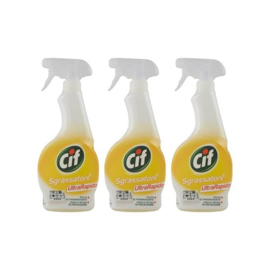 Solutie Curatare CIF Sgrassatore UltraRapid Tip Spray, 500 ml, Ideal pentru Bucatarie, Solutie Curatat Puternica cu Pulverizator, Degresant CIF pentru Casa, Solutie Spalat Bucatarie, Solutii si Produse de Curatenie, Produse de Curatenie CIF