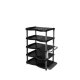 Etajera Pantofi cu 5 Rafturi STERK, 47x33x81 cm, Plastic Negru/Gri, Etajera cu Suporturi Pantofi, Etajere Depozitare Incaltaminte, Etajere Incaltaminte cu Rafturi  Hol, Etajera Uz Casnic de Aranjat Incaltamintea, Etajera Pantofi cu 5 Rafturi din Plastic