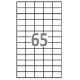 Etichete Autoadezive SOREX Albe in Coala A4, 65/A4, Dimensiune 38x21.2 mm, Adeziv Permanent