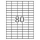 Etichete Autoadezive SOREX Albe in Coala A4, 80/A4, Dimensiune 35.6x16.9 mm, Adeziv Permanent