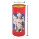 Candela Ecologica, Timp Ardere 72 h, 140x62 mm, Culoare Rosie, Lumanare Candela, Lumanari si Candele Ecologice, Candele Ecologice, Candele pentru Exterior, Candele pentru Sarbatori, Candele Ardere 72 h, Candela cu Capac Metalic